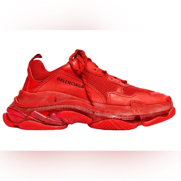 Balenciaga Triple S Red Clear Sole Red October Mens 41 US 8.5 - Picture 1 of 10